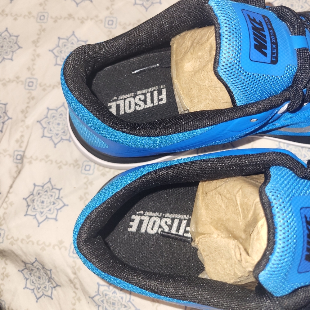 SOLD!!!!Nike Flex 2016 RN Mens Size 7.5 Blue Athletic Running Shoes Sneakers - Picture 9 of 11